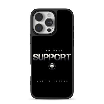 Mobile Legend Support User Cross iPhone 16 Pro Max Black Case