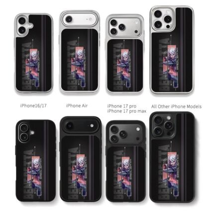 Mobile Legends Benedetta art Chris Brown Phone Case Black Electroplated Silver For Iphone 11 To 17