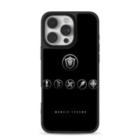 Mobile Legends icons silver black iPhone 16 Pro Max Black Case
