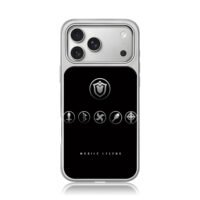 Mobile Legends icons silver black iPhone 17 Pro Max Electroplated Silver Case1