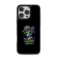 Mojo Jojo Think Evil cartoon print iPhone 16 Pro Max Black Case
