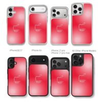 Monaco F1 track red gradient design Chris Brown Phone Case Black Electroplated Silver For Iphone 11 To 17