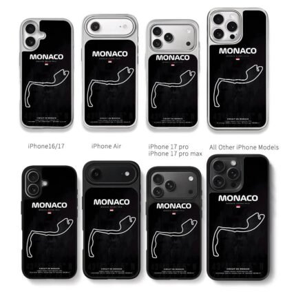 Monaco Grand Prix F1 track map Chris Brown Phone Case Black Electroplated Silver For Iphone 11 To 17