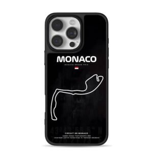 Monaco Grand Prix F1 track map iPhone 16 Pro Max Black Case