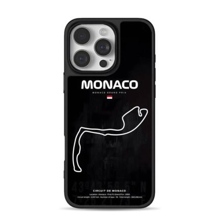Monaco Grand Prix F1 track map iPhone 16 Pro Max Black Case