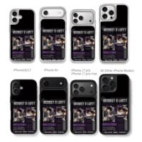 Monkey D Luffy One Piece anime art Chris Brown Phone Case Black Electroplated Silver For Iphone 11 To 17