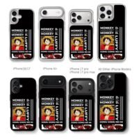 Monkey D Luffy OP Gomu Gomu no Mi Chris Brown Phone Case Black Electroplated Silver For Iphone 11 To 17