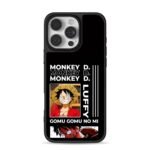 Monkey D Luffy OP Gomu Gomu no Mi iPhone 16 Pro Max Black Case