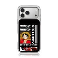 Monkey D Luffy OP Gomu Gomu no Mi iPhone 17 Pro Max Electroplated Silver Case1