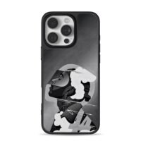 Monochrome hip hop rapper cloud art iPhone 16 Pro Max Black Case