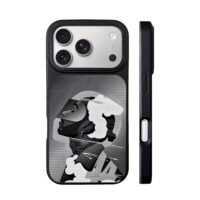 Monochrome hip hop rapper cloud art iPhone 17 Pro Max Black Case