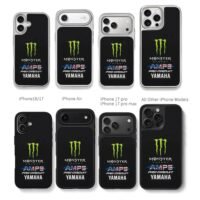 Monster AMPS Pro Circuit Yamaha Chris Brown Phone Case Black Electroplated Silver For Iphone 11 To 17