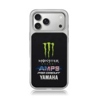 Monster AMPS Pro Circuit Yamaha iPhone 17 Pro Max Electroplated Silver Case1