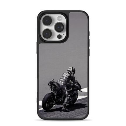 Monster Ducati racer on race track iPhone 16 Pro Max Black Case
