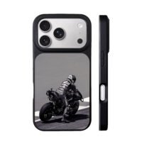Monster Ducati racer on race track iPhone 17 Pro Max Black Case