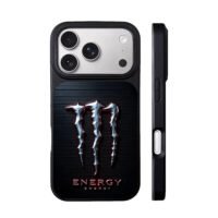 Monster Energy metallic claw logo iPhone 17 Pro Max Black Case