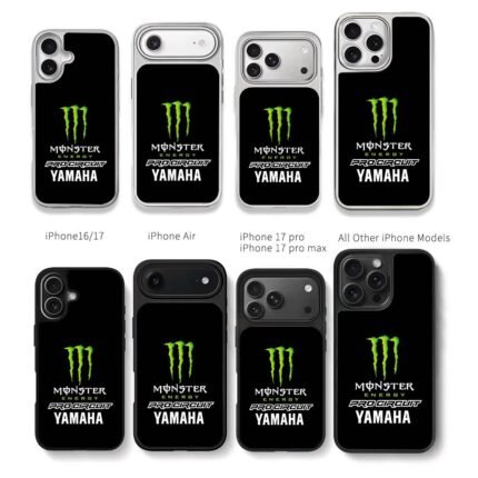 Monster Energy Pro Circuit Yamaha Chris Brown Phone Case Black Electroplated Silver For Iphone 11 To 17