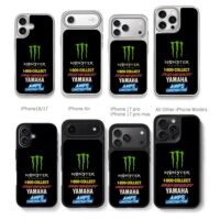 Monster Energy Yamaha Pro Circuit Chris Brown Phone Case Black Electroplated Silver For Iphone 11 To 17