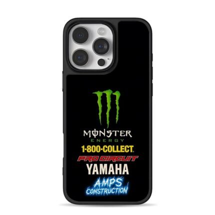 Monster Energy Yamaha Pro Circuit iPhone 16 Pro Max Black Case