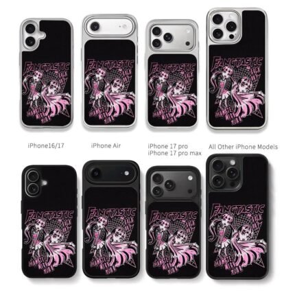 Monster High Draculaura fangtastic Chris Brown Phone Case Black Electroplated Silver For Iphone 11 To 17