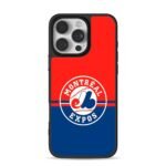 Montreal Expos MLB logo red blue iPhone 16 Pro Max Black Case