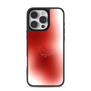 Monza F1 track 16 red gradient iPhone 16 Pro Max Black Case