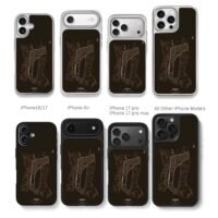 Monza Italy F1 race track map Chris Brown Phone Case Black Electroplated Silver For Iphone 11 To 17