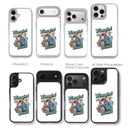 Morgan Wallen Wrangled My Heart art Chris Brown Phone Case Black Electroplated Silver For Iphone 11 To 17