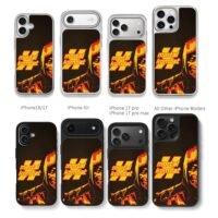 Mortal Kombat II Scorpion retro art Chris Brown Phone Case Black Electroplated Silver For Iphone 11 To 17