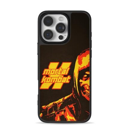 Mortal Kombat II Scorpion retro art iPhone 16 Pro Max Black Case