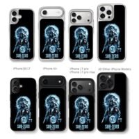 Mortal Kombat Sub Zero ice dragon Chris Brown Phone Case Black Electroplated Silver For Iphone 11 To 17