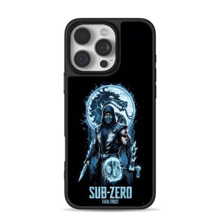 Mortal Kombat Sub Zero ice dragon iPhone 16 Pro Max Black Case