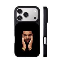 Mosaic art Drake hands on face iPhone 17 Pro Max Black Case