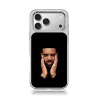 Mosaic art Drake hands on face iPhone 17 Pro Max Electroplated Silver Case1