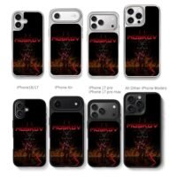 Moskov demon skull fire warrior art Chris Brown Phone Case Black Electroplated Silver For Iphone 11 To 17
