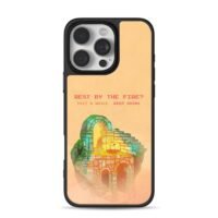 Mossy stone ruin campfire quote art iPhone 16 Pro Max Black Case