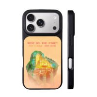 Mossy stone ruin campfire quote art iPhone 17 Pro Max Black Case