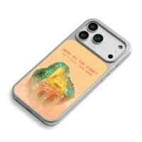 Mossy stone ruin campfire quote art iPhone 17 Pro Max Electroplated Silver Case2
