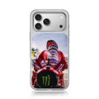 MotoGP Ducati Lenovo racer Monster iPhone 17 Pro Max Electroplated Silver Case1
