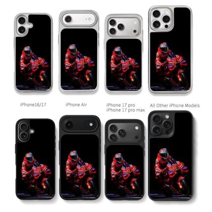 MotoGP Ducati Lenovo red racer Chris Brown Phone Case Black Electroplated Silver For Iphone 11 To 17