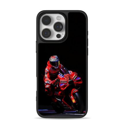 MotoGP Ducati Lenovo red racer iPhone 16 Pro Max Black Case