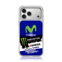 Movistar MonsterEnergy Yamaha ENEOS iPhone 17 Pro Max Electroplated Silver Case1