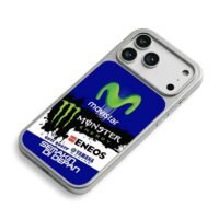 Movistar MonsterEnergy Yamaha ENEOS iPhone 17 Pro Max Electroplated Silver Case2