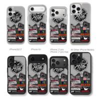 MTB bike brand stickers fox racer Chris Brown Phone Case Black Electroplated Silver For Iphone 11 To 17