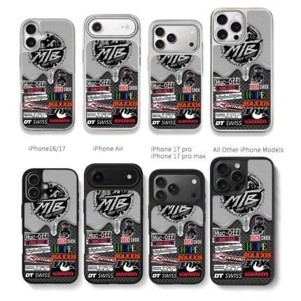 MTB bike brand stickers fox racer Chris Brown Phone Case Black Electroplated Silver For Iphone 11 To 17