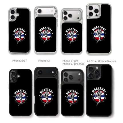 Muay Thai boxer Thai flag martial art Chris Brown Phone Case Black Electroplated Silver For Iphone 11 To 17
