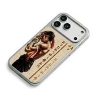Muay Thai boxer wai kru Thai script iPhone 17 Pro Max Electroplated Silver Case2