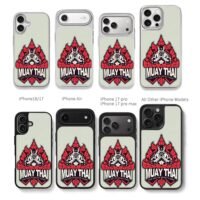 Muay Thai boxer with Thai flame Chris Brown Phone Case Black Electroplated Silver For Iphone 11 To 17