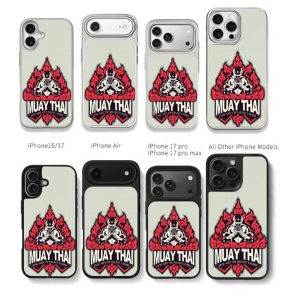 Muay Thai boxer with Thai flame Chris Brown Phone Case Black Electroplated Silver For Iphone 11 To 17