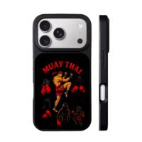 Muay Thai boxers boxing gloves art iPhone 17 Pro Max Black Case